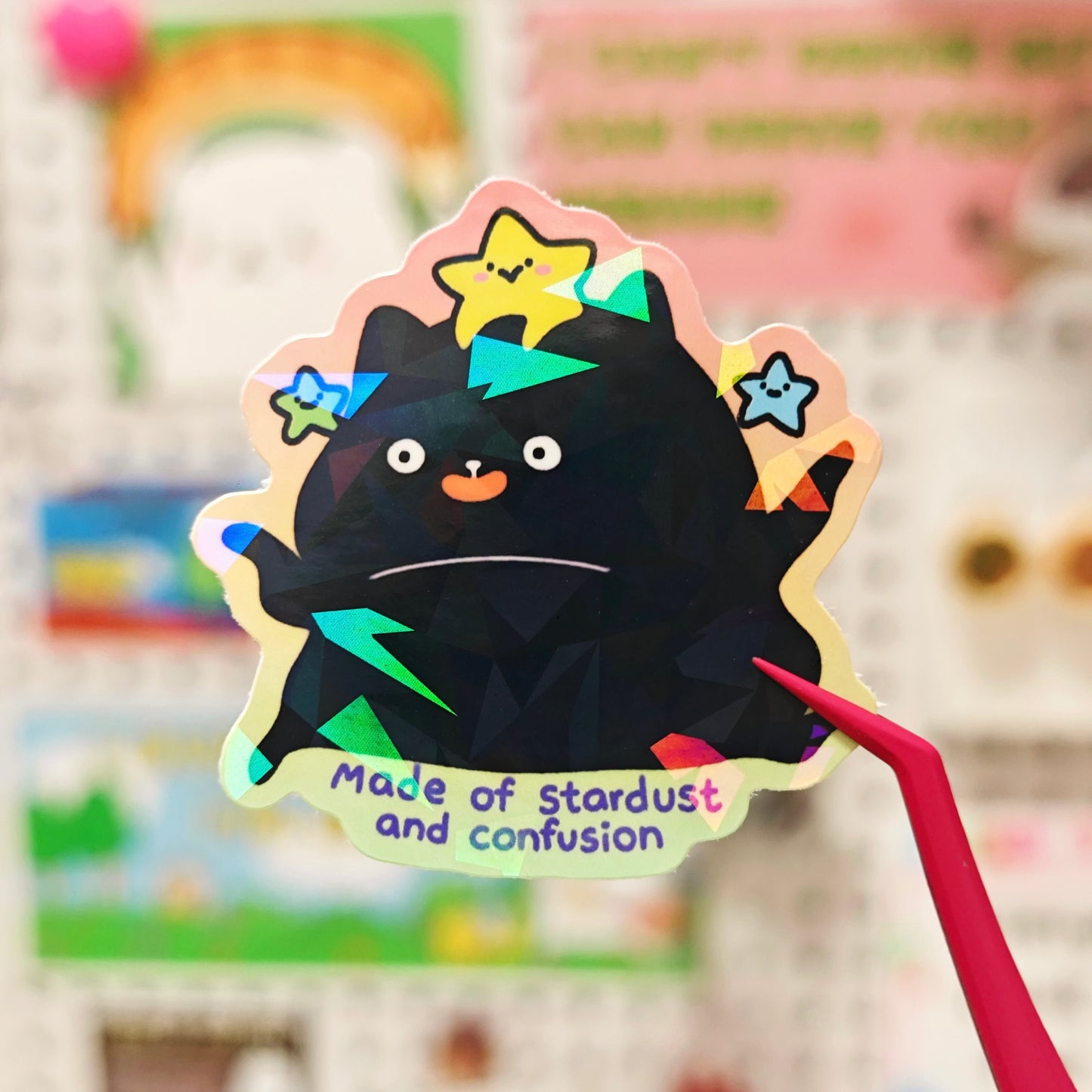 Made Of Stardust & Confusion Shimmer Sticker