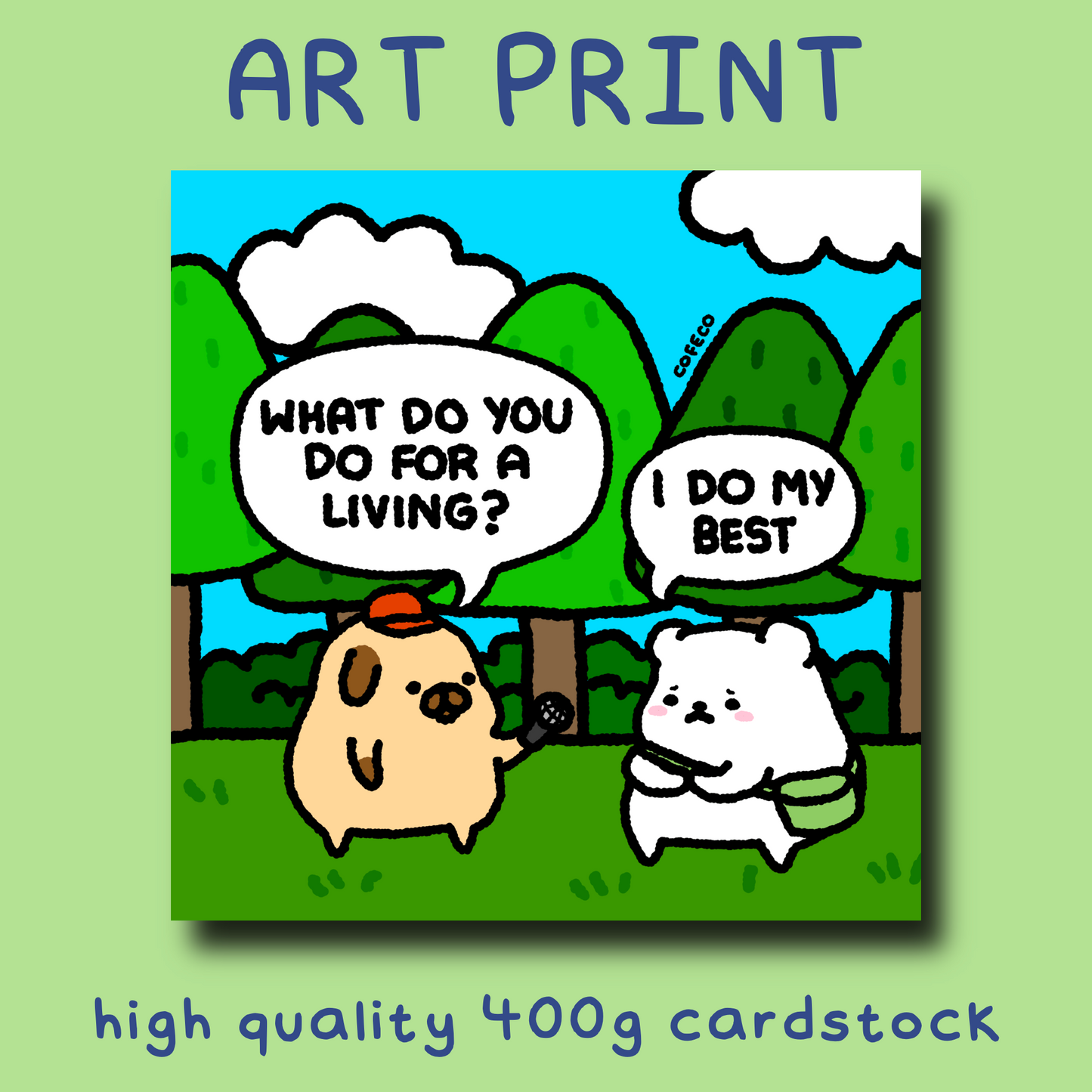 Street Interview Art Print