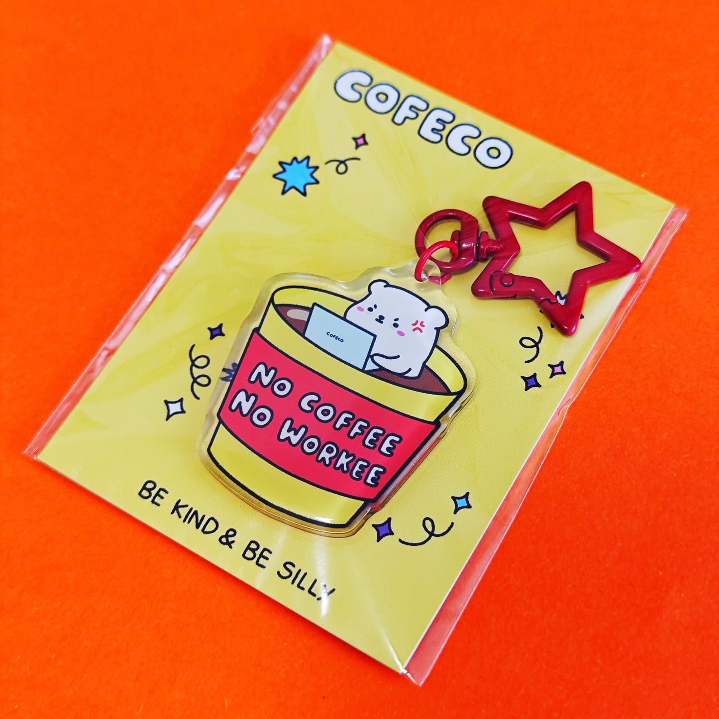 No Coffee No Workee Keychain