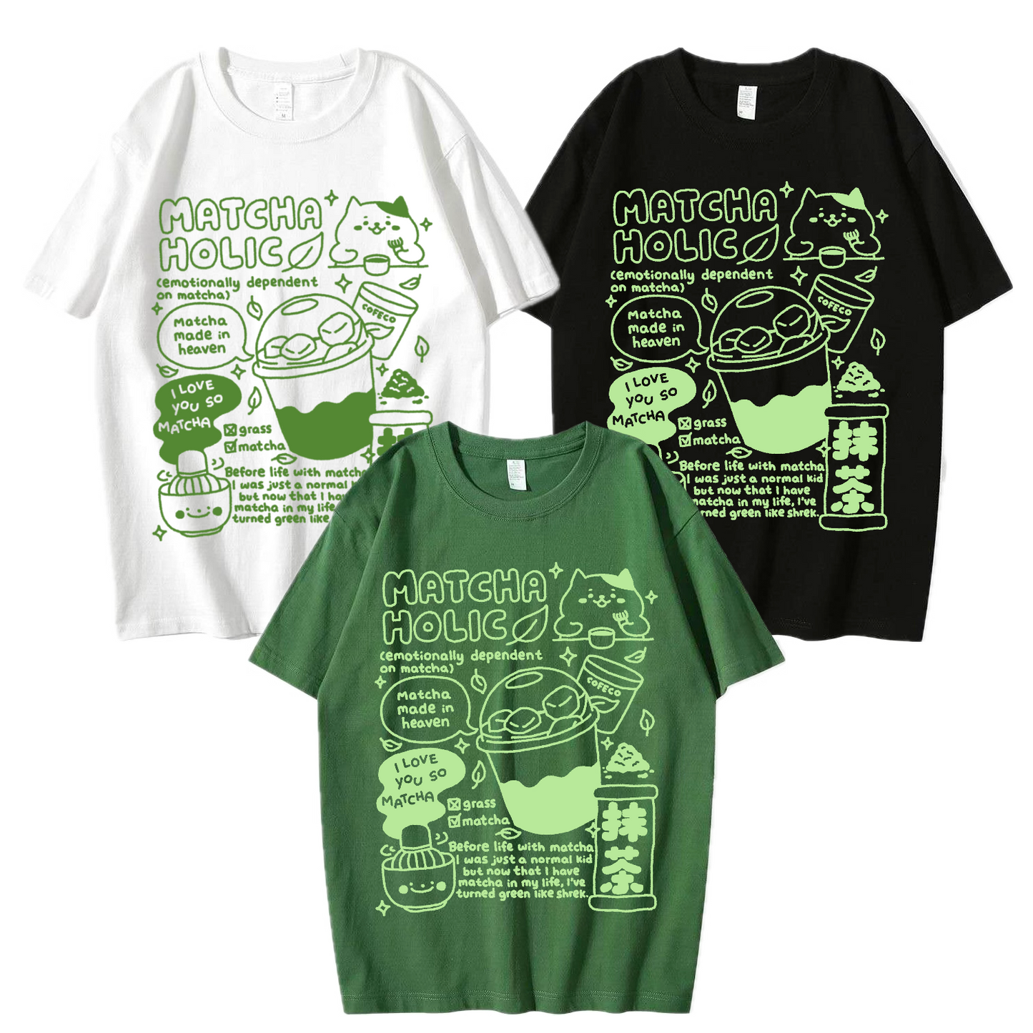 Matchaholic Apparel: Tshirt, Crewneck, Hoodie