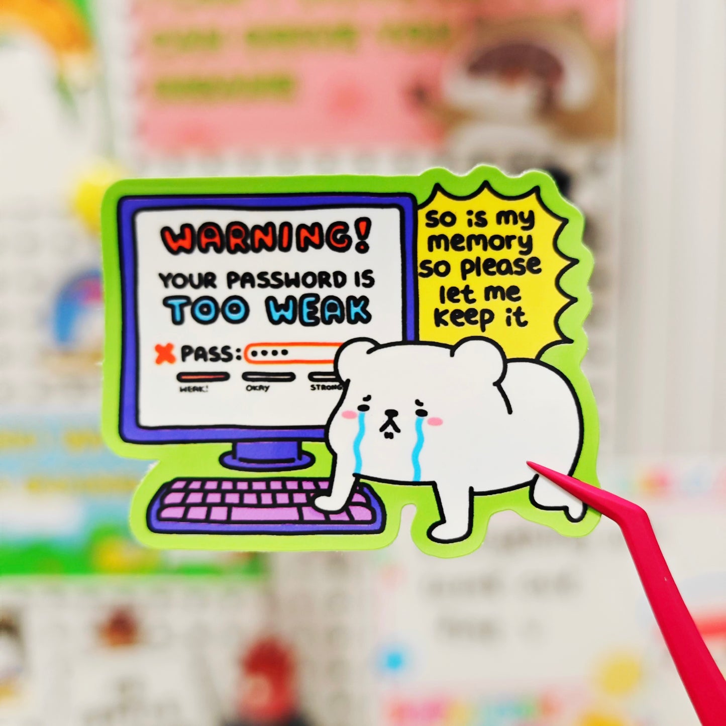 Weak Password Sticker