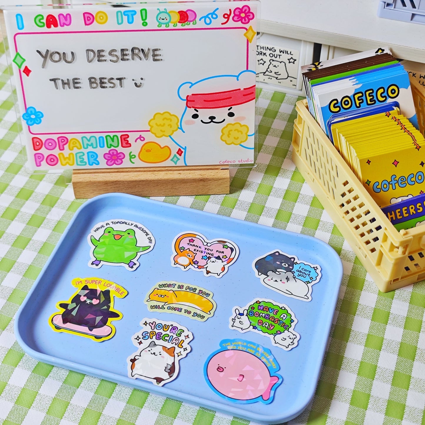 Wholesome Vibes Holographic Glass Effect Stickers