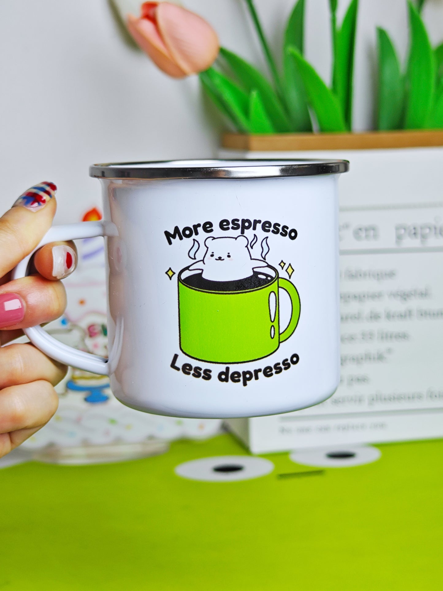 More Espresso Less Depresso Stainless Steel Mug