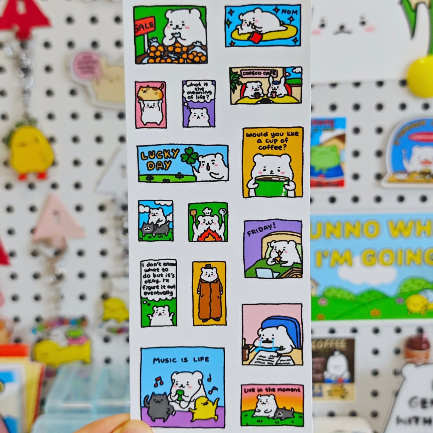 Quiet Bear Comics Sticker Sheet