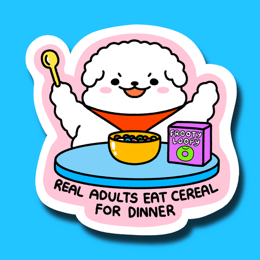 Real Adults Eat Cereal Sticker