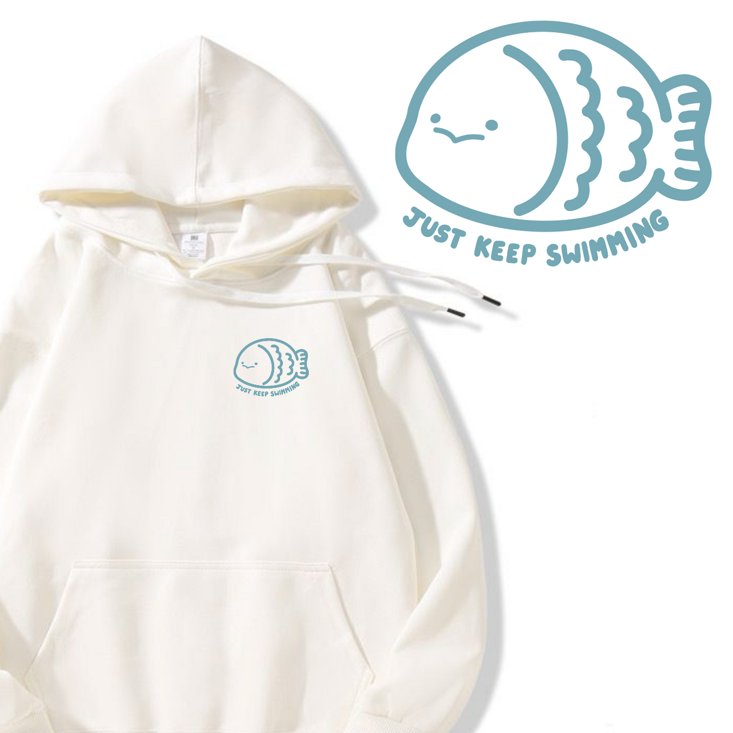 Just Keep Swimming Apparel: Tshirt, Crewneck, Hoodie