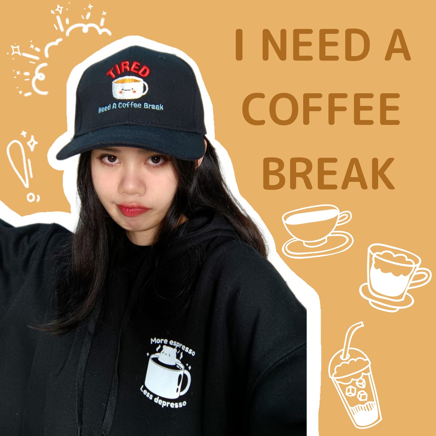 I’m Tired I Need A Coffee Break Baseball Cap