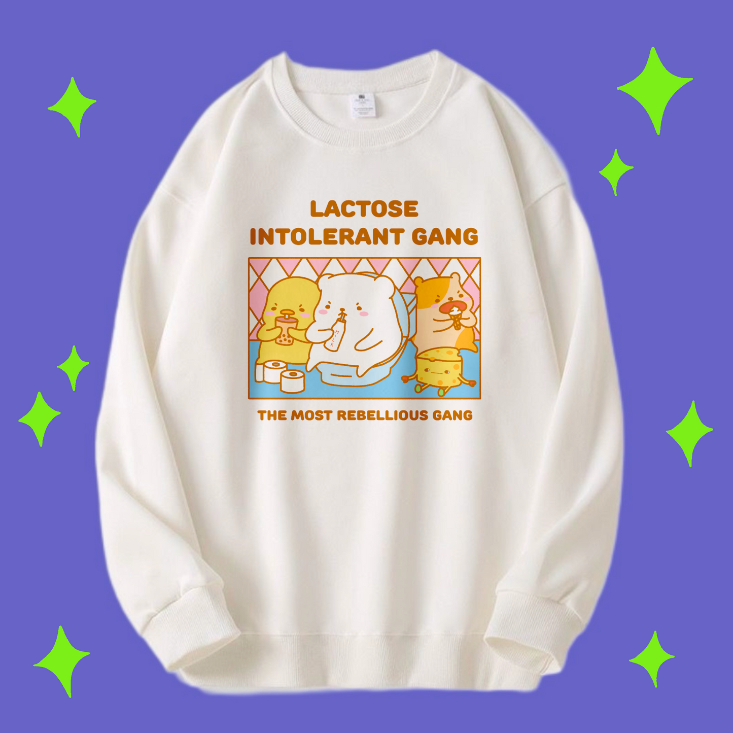 Lactose Intolerant Gang Crewneck Sweatshirt