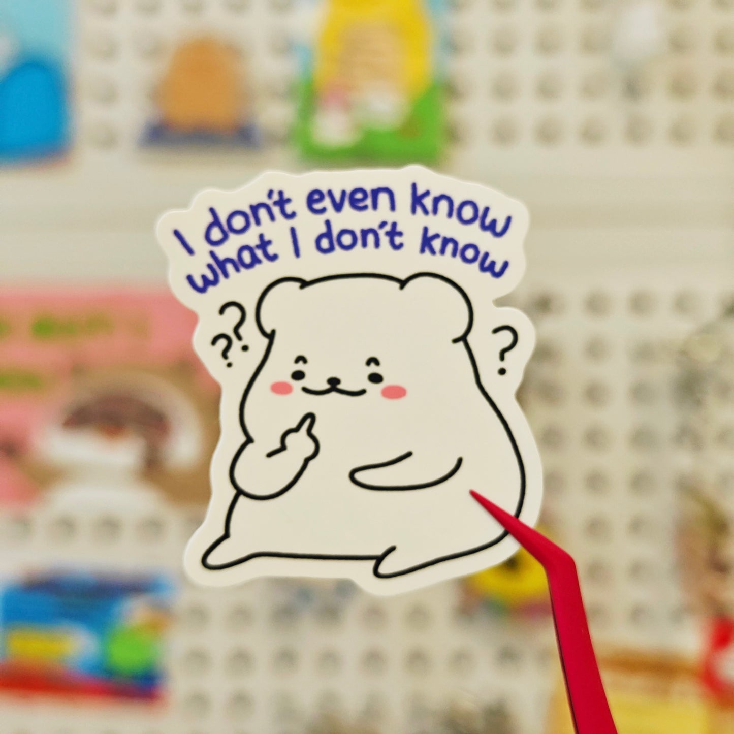 Big Head Tiny Brain Quiet Bear Sticker Collection