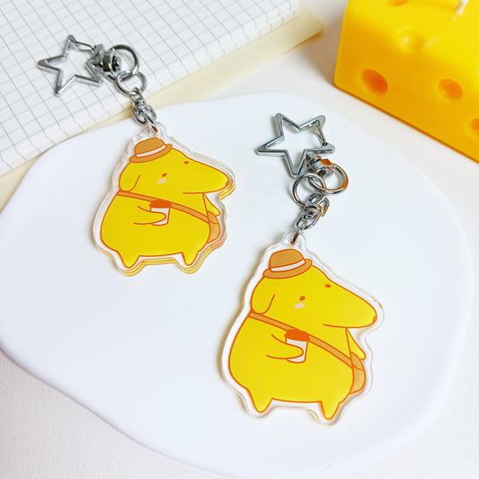 Mister Long Nose Dog Coffee Acrylic Keychain