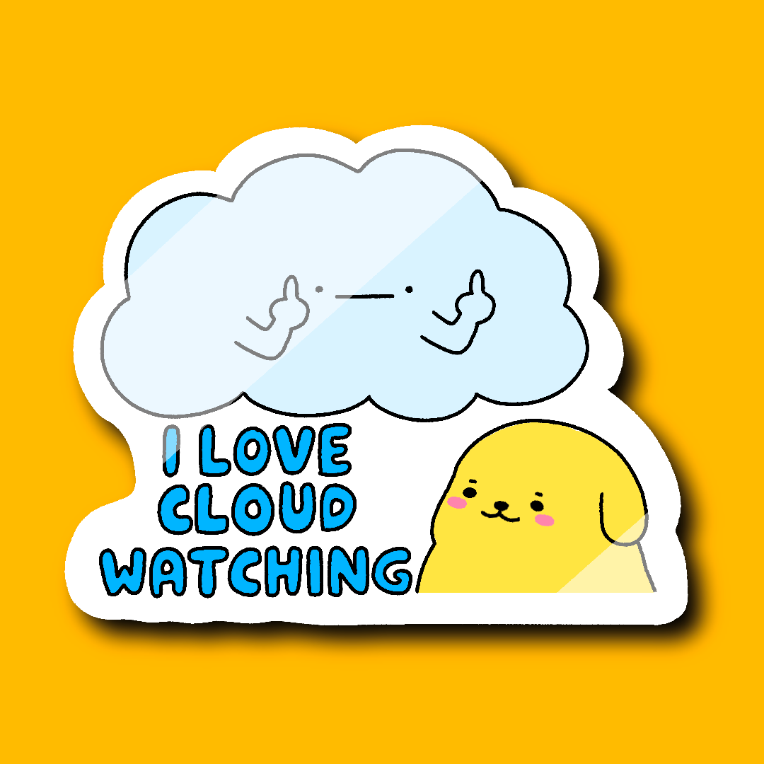 Middle Finger Cloud Sticker