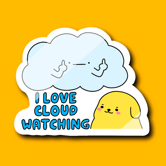 Middle Finger Cloud Sticker