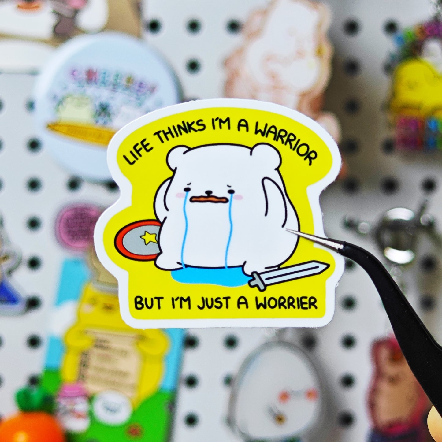 Quiet Bear Is Trying Stickers Collection