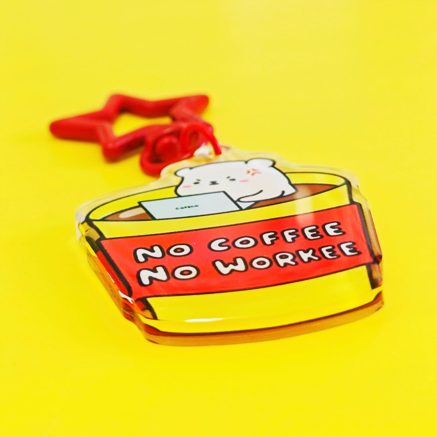 No Coffee No Workee Keychain
