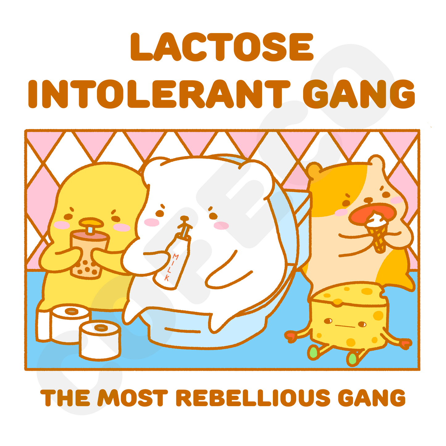 Lactose Intolerant Gang Crewneck Sweatshirt