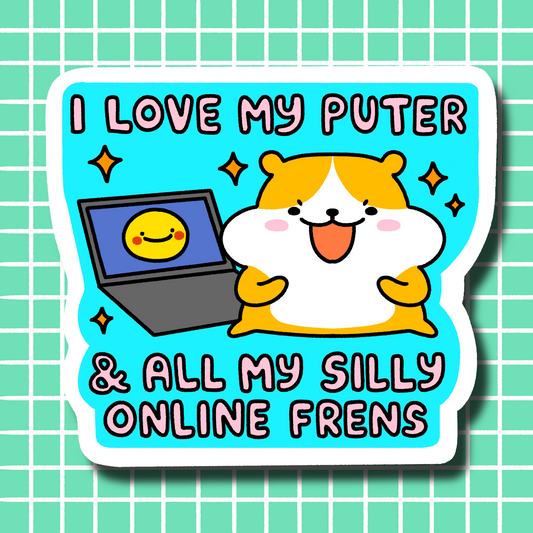 I Love My Puter Sticker