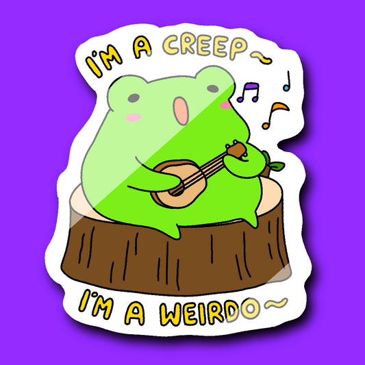 Frog Singing Creep Sticker