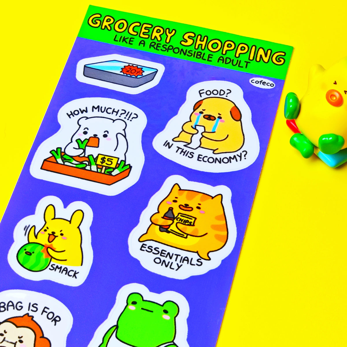 Grocer Sticker Grocery Shopping Sticker Sheet – Cofeco