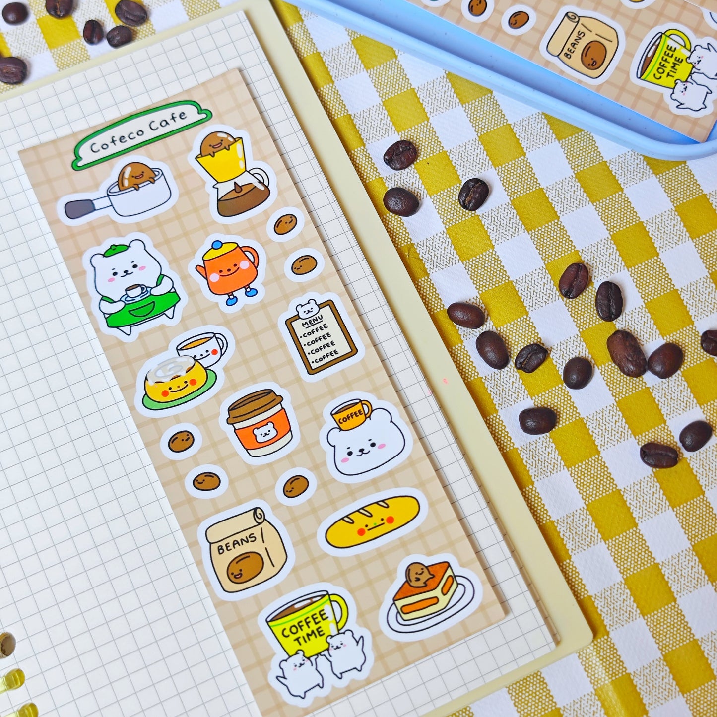 Cofeco Cafe Coffee Shop Sticker Sheet