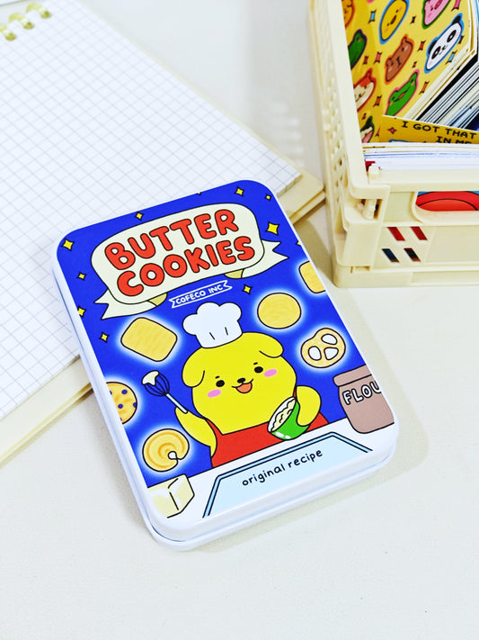 Butter Cookies Storage Tin Box