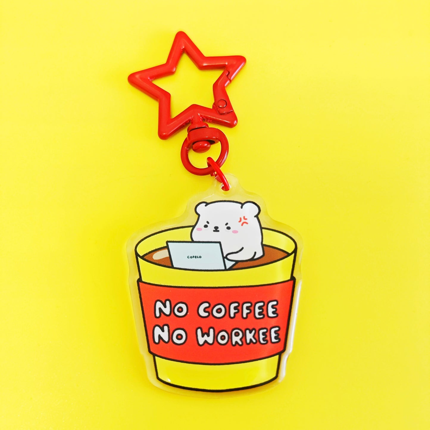 No Coffee No Workee Keychain