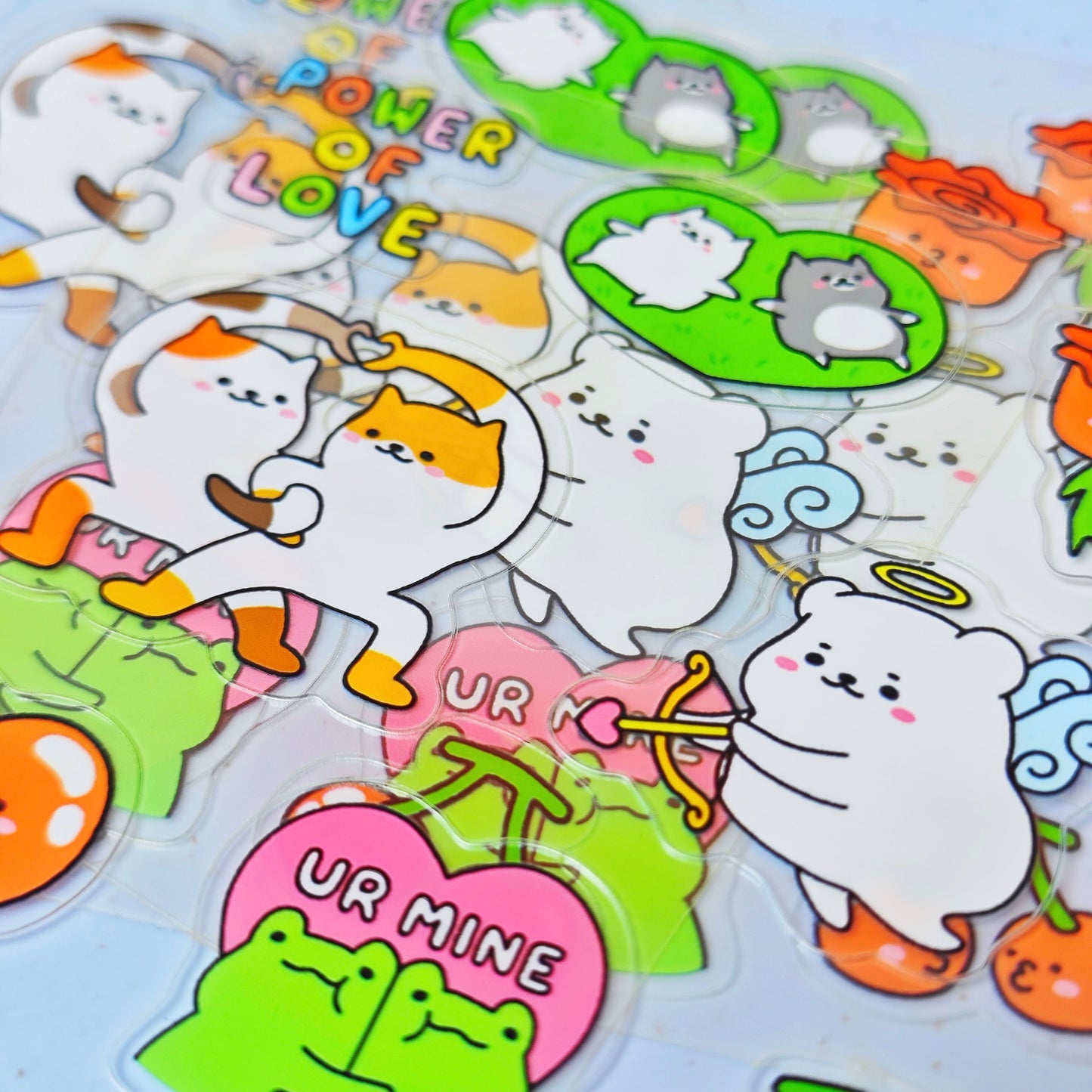 Power Of Love Transparent Sticker Sheet