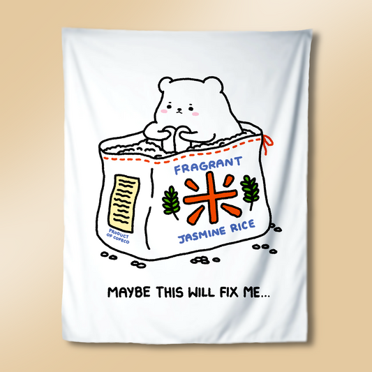 Rice Fixes Everything Tapestry