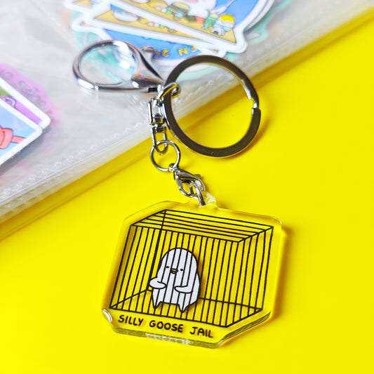 Silly Goose Jail Keychain