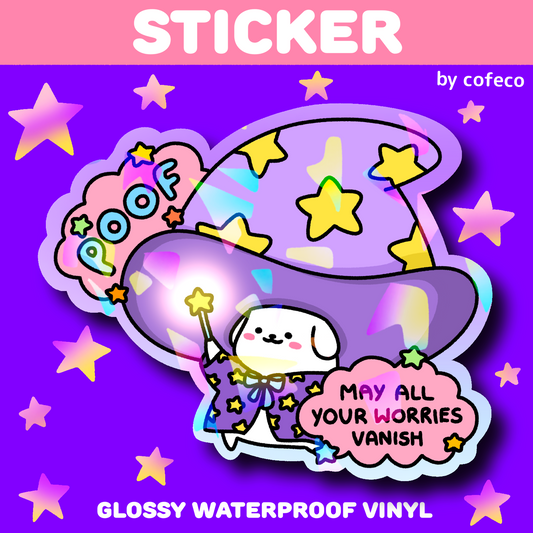 May All Your Worries Vanish Magical Sticker