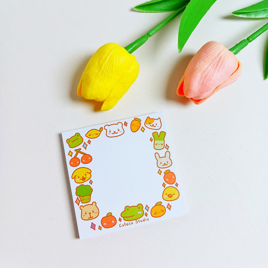 Animal Friends Sticky Note Memo Pad