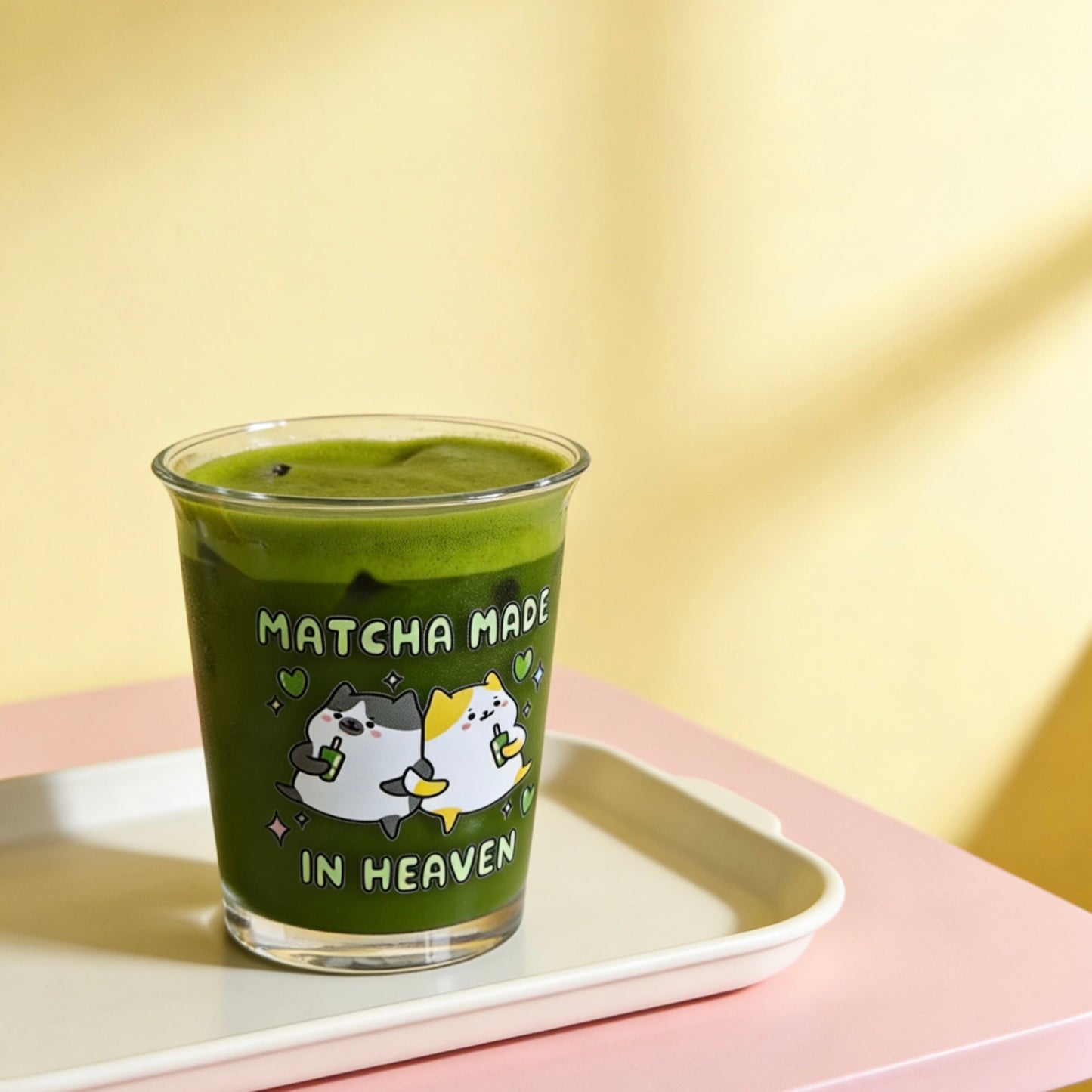 Matcha Made In Heaven Glass Cup