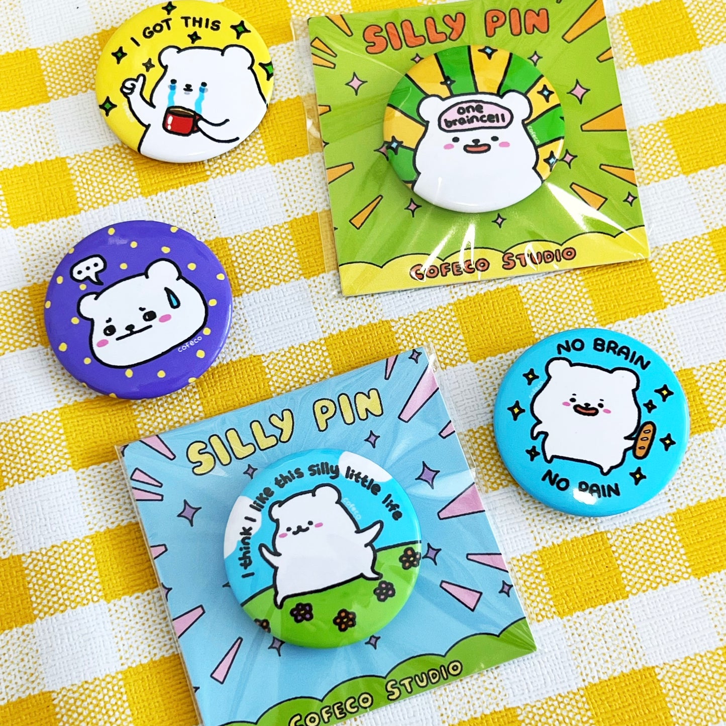 Silly Button Pins