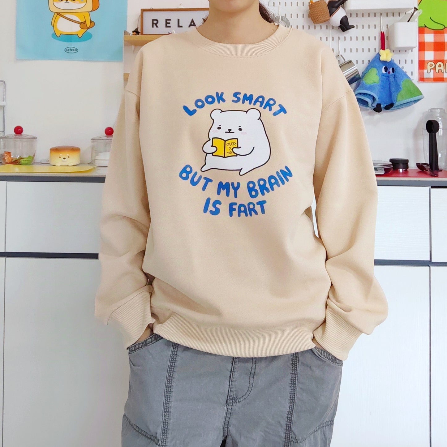 Look Smart But My Brain Is Fart Crewneck & Hoodie