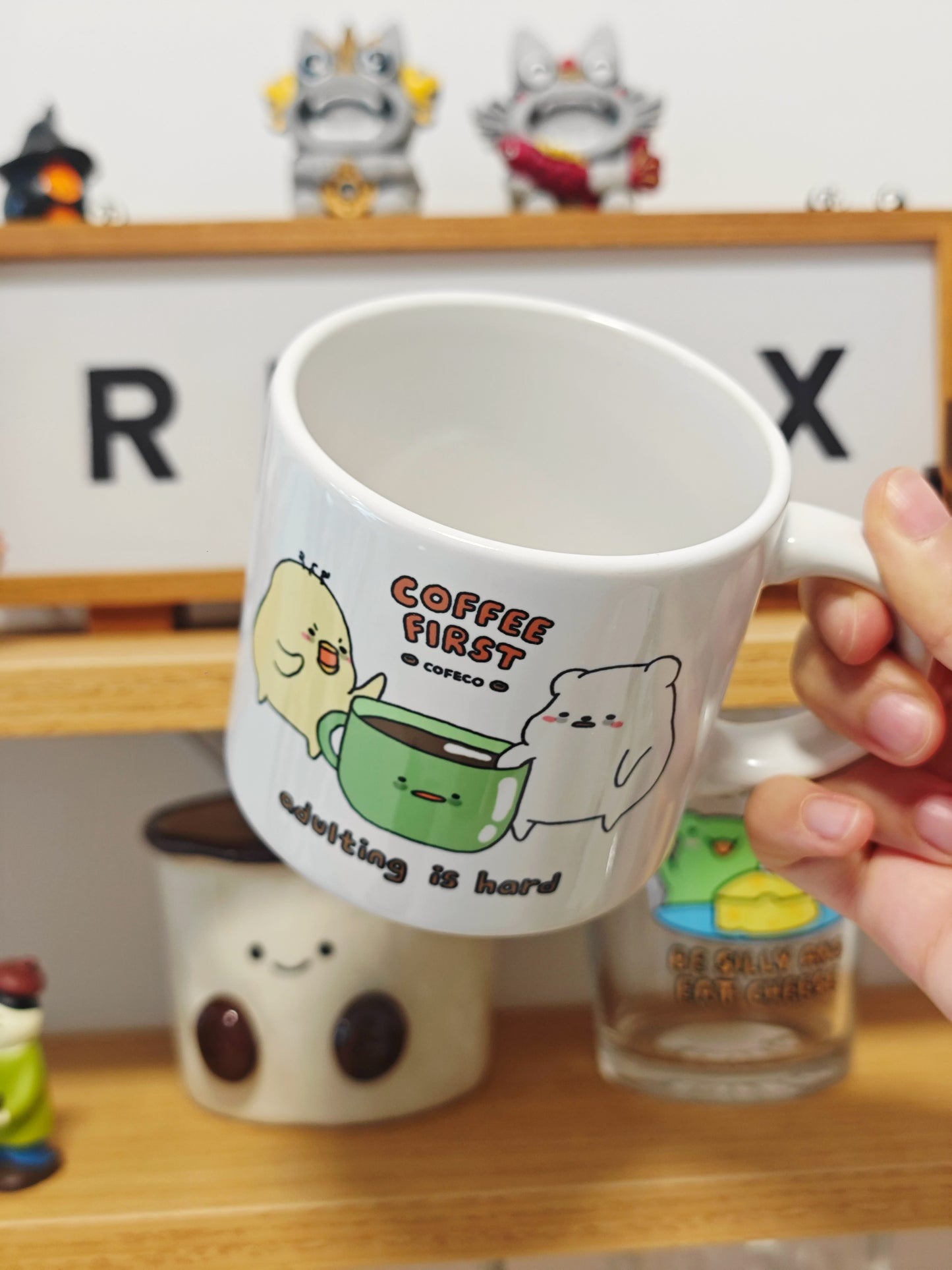 Coffee First, Adulting Is Hard Ceramic Mug