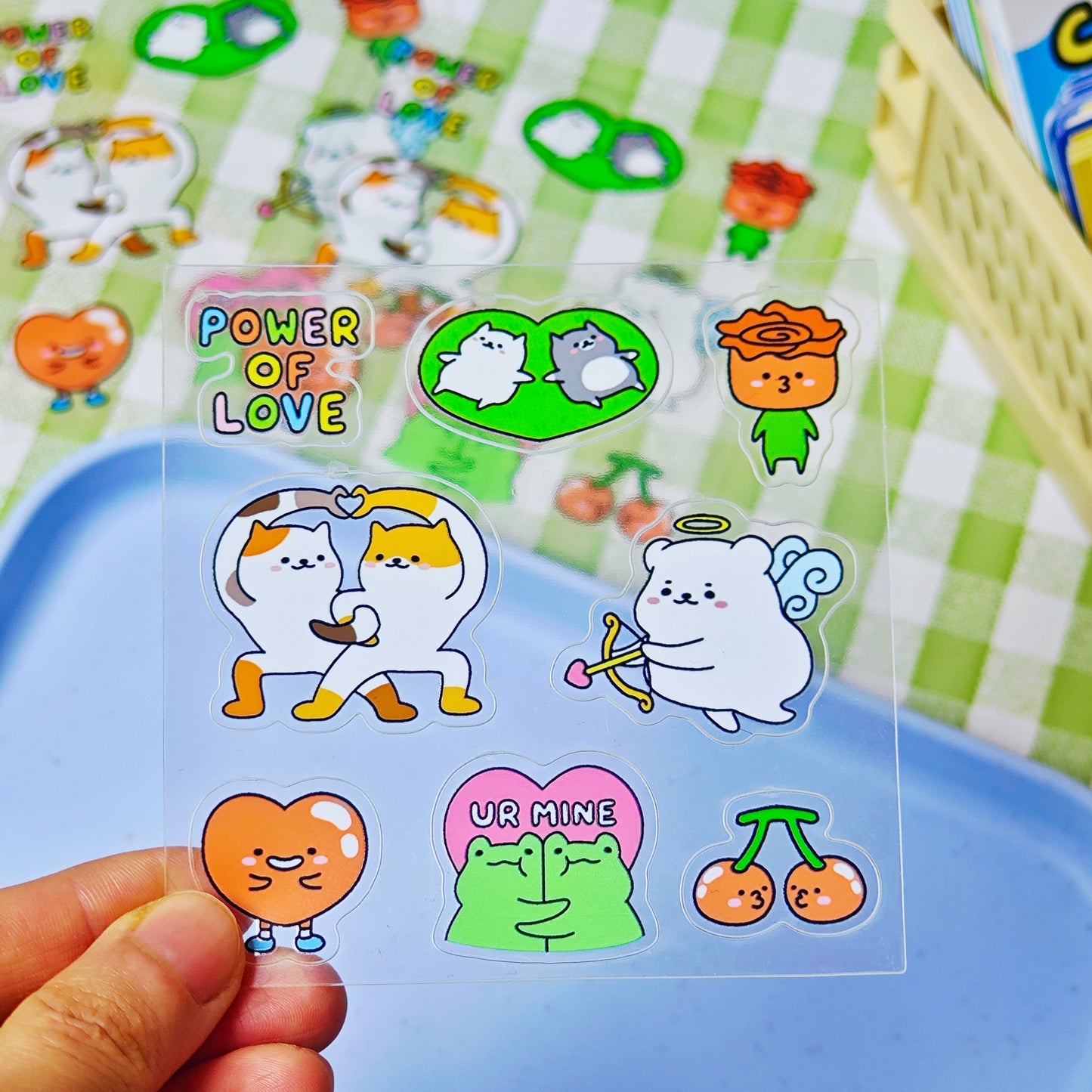 Power Of Love Transparent Sticker Sheet