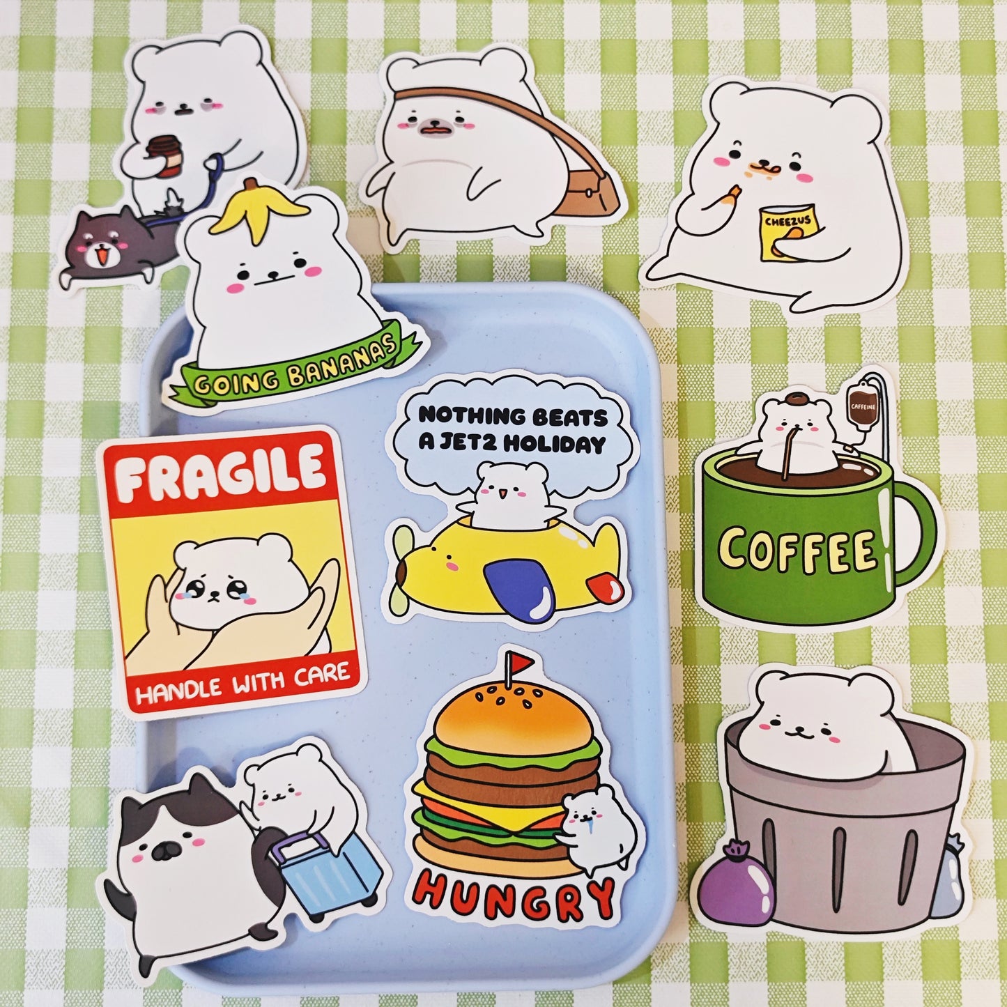 Quiet Bear JUMBO Stickers