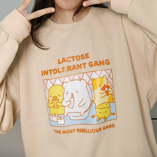 Lactose Intolerant Gang Crewneck Sweatshirt