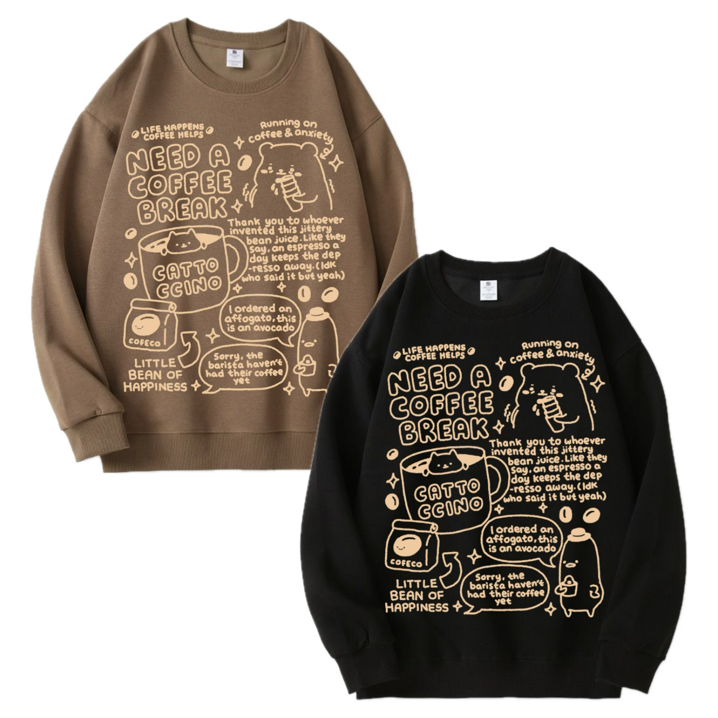 Coffee Break Apparel: Tshirt, Crewneck, Hoodie