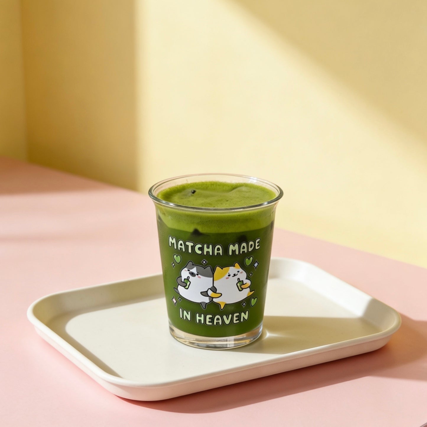 Matcha Made In Heaven Glass Cup