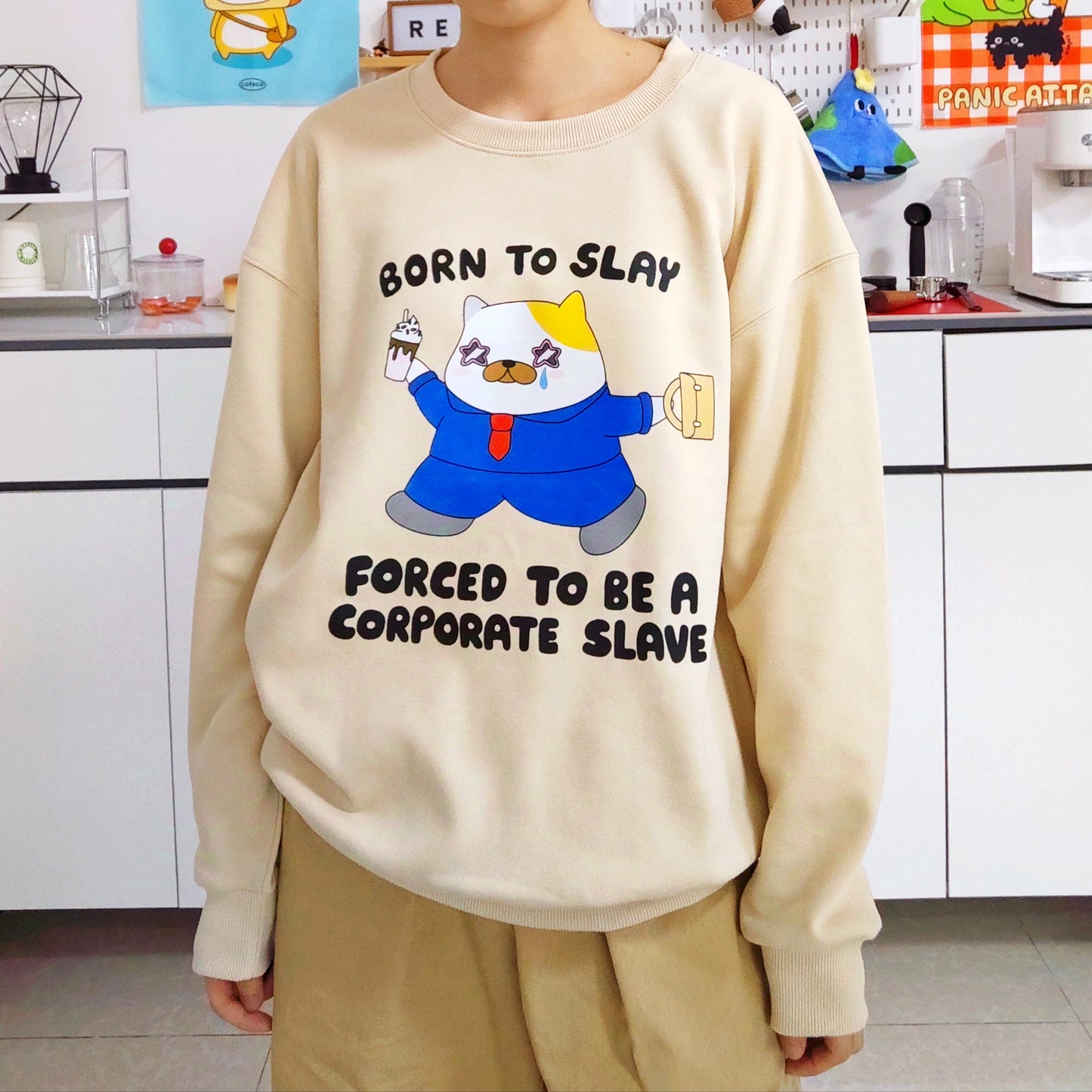 Born To Slay, Forced To Be A Corporate Slave Apparel: Tshirt, Crewneck, Hoodie