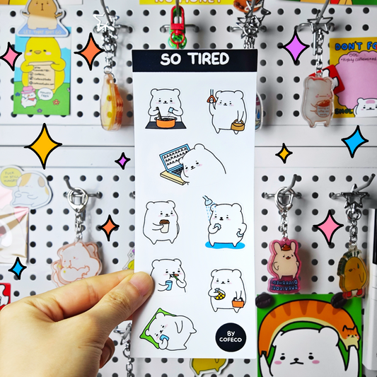 So Tired Sticker Sheet