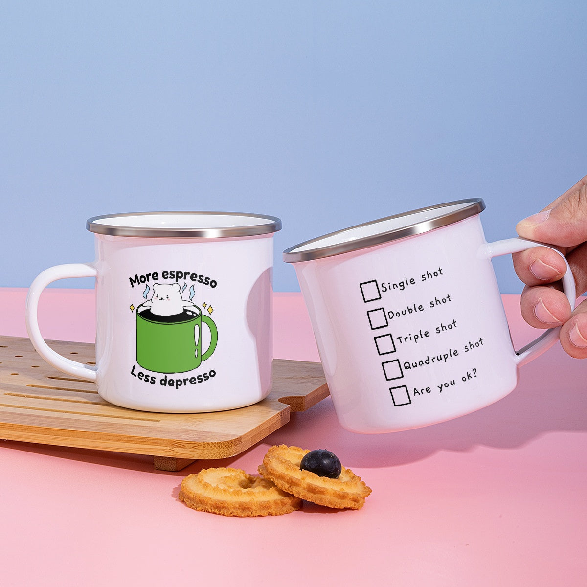 More Espresso Less Depresso Stainless Steel Mug