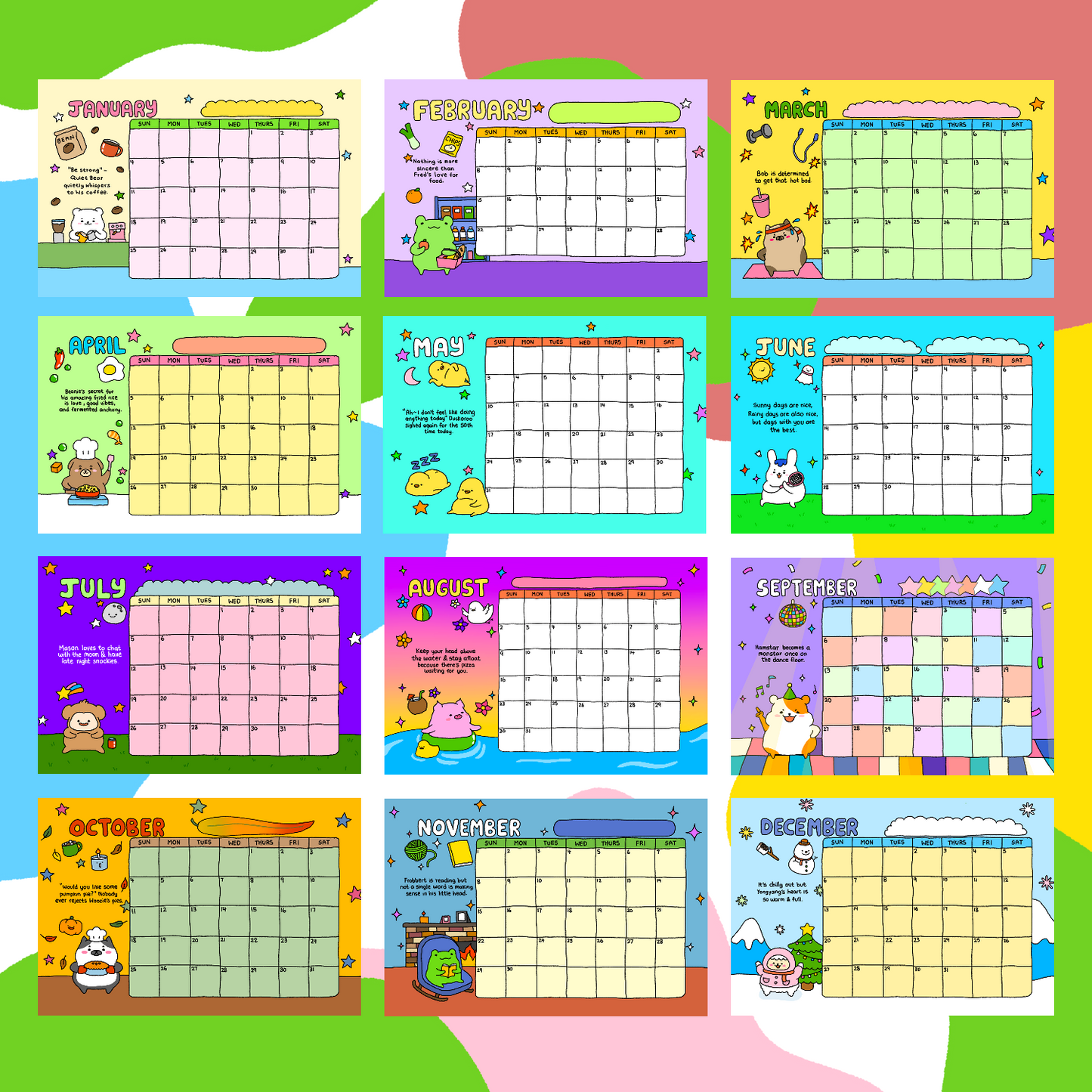 2026 Desk Calendar: Animal Town Edition