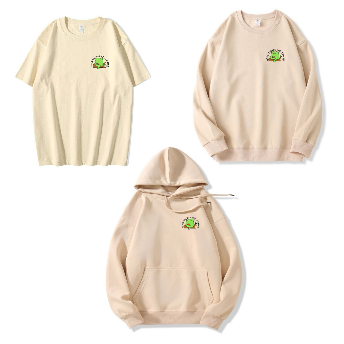 Good Things Are Coming Apparel: Tshirt, Crewneck, Hoodie