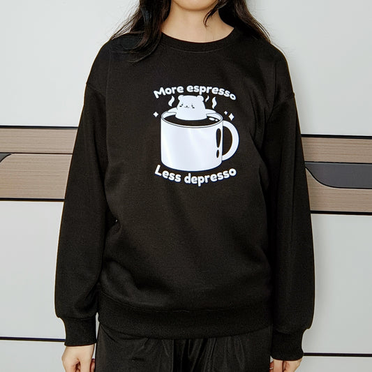 More Espresso Less Depresso Crewneck Sweatshirt