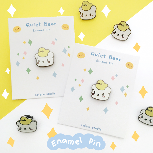 Quiet Bear x Lil Chick Enamel Pin